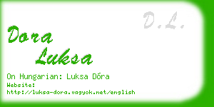 dora luksa business card