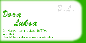 dora luksa business card